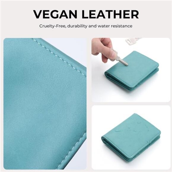 Small RFID Wallet Women Slim Compact Bifold Card Holder Mini Travel Purse - Picture 5 of 7